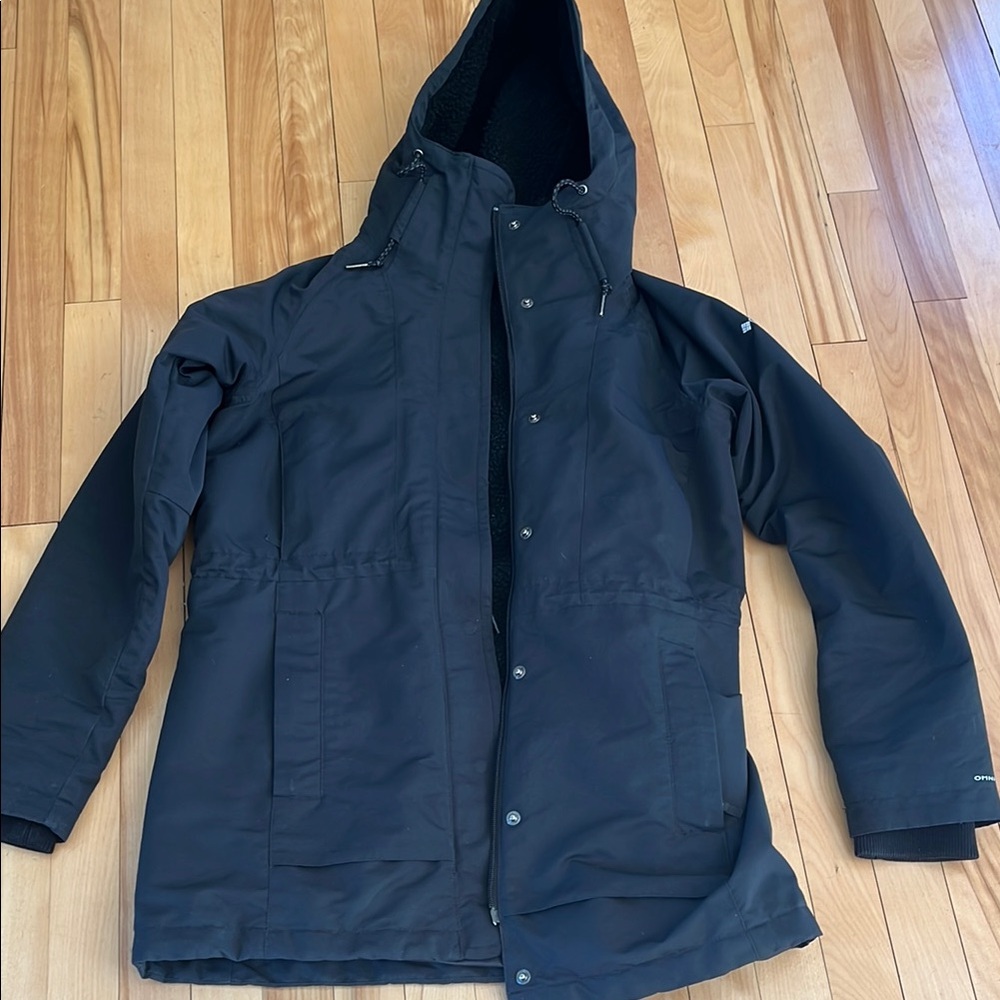 Columbia Black womens Military Field winter Jacket Waterproof Hooded, M